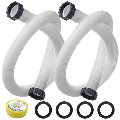 GlowGeek 1.5 inch pool hose exterior view showing UV-resistant shell for durability