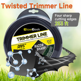 GlowGeek PA66 nylon line detail highlighting heat resistance and durability.
