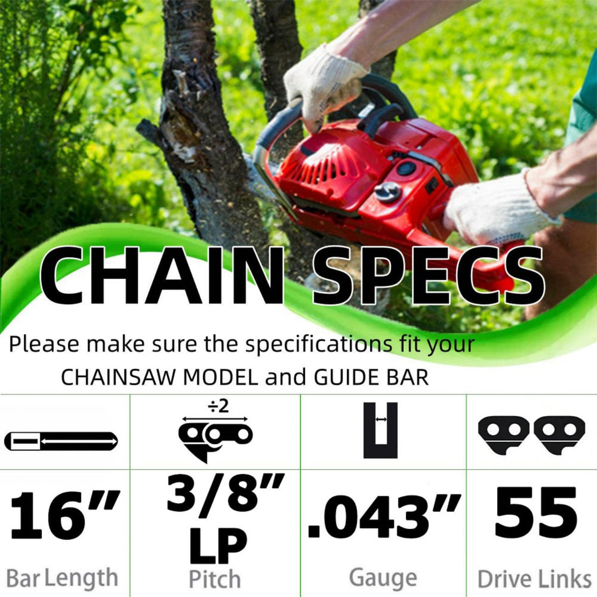 GlowPanda chain side view highlighting installation ease