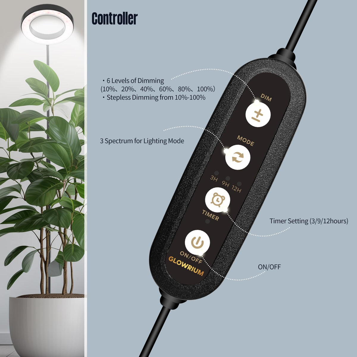 GLOWRIUM aluminum body design stays cool and durable