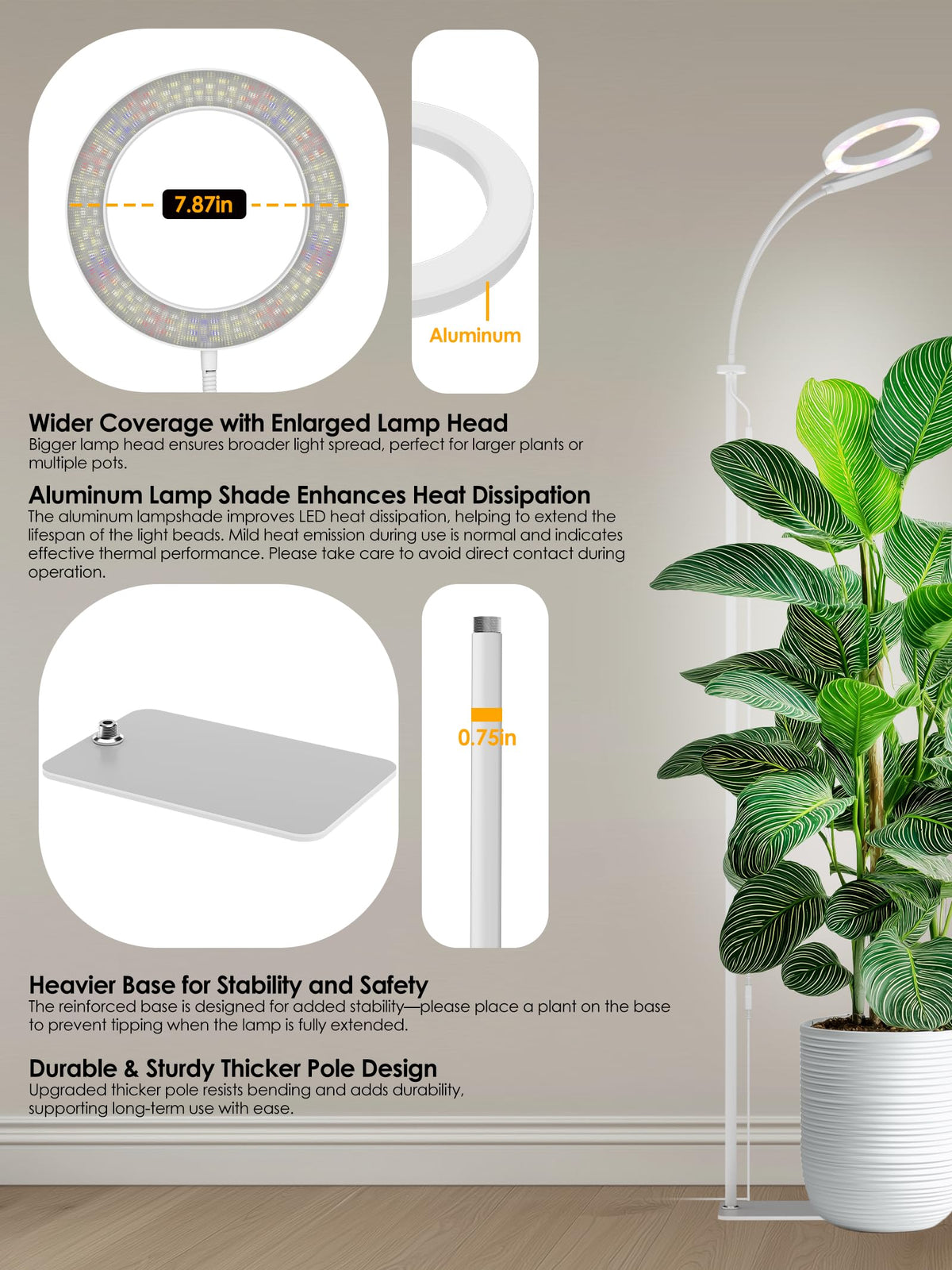 Glowrium frosted diffuser softens light for even, comfortable illumination