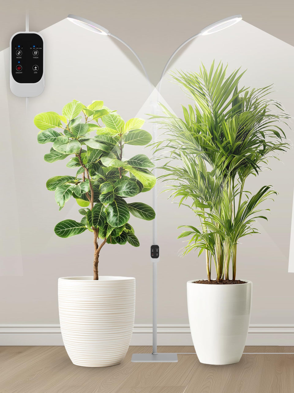 Glowrium full-spectrum grow light supports seedlings through flowering for balanced growth