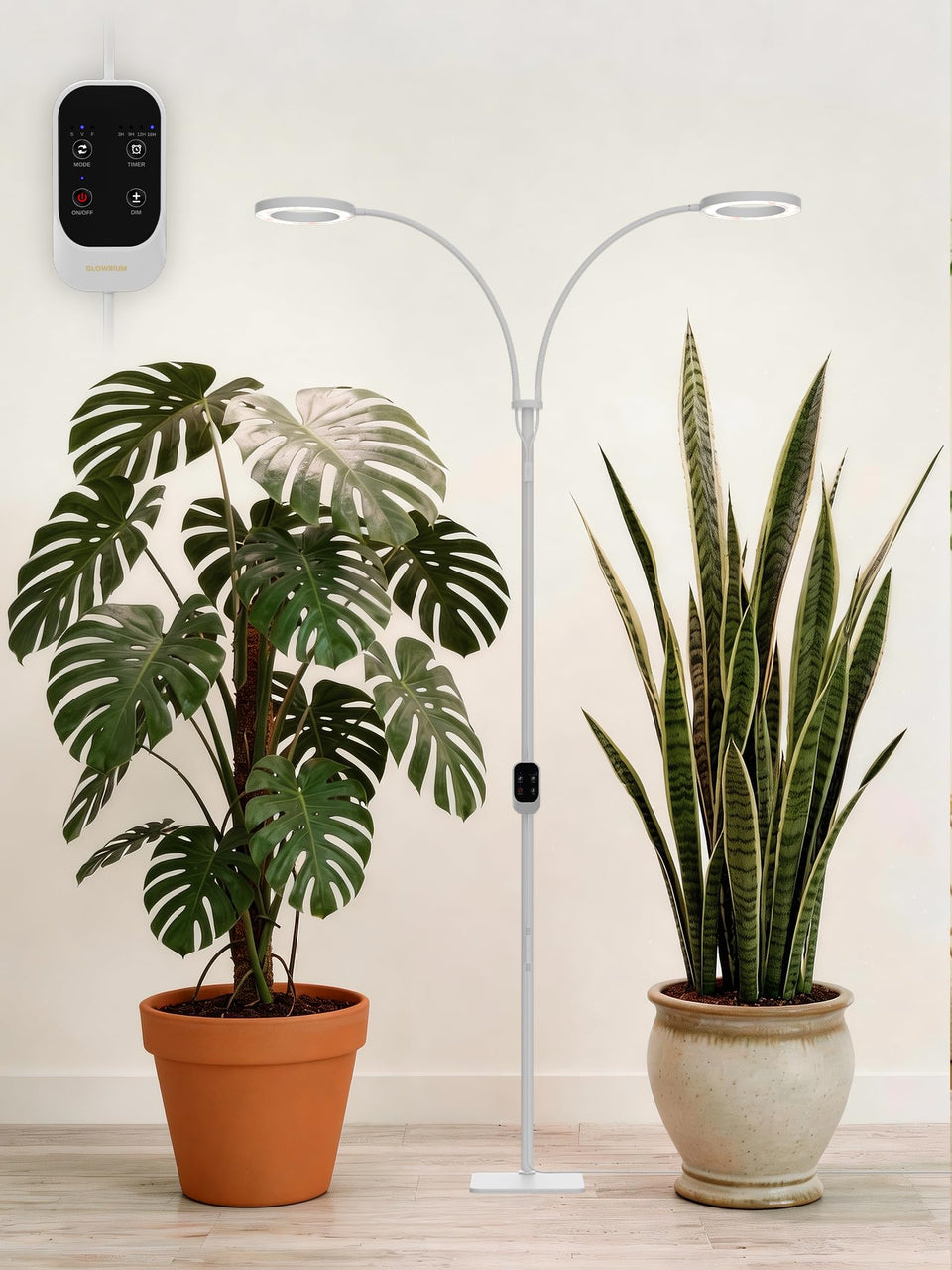 Glowrium grow-light anti-slip base keeps indoor setups stable for plant care.