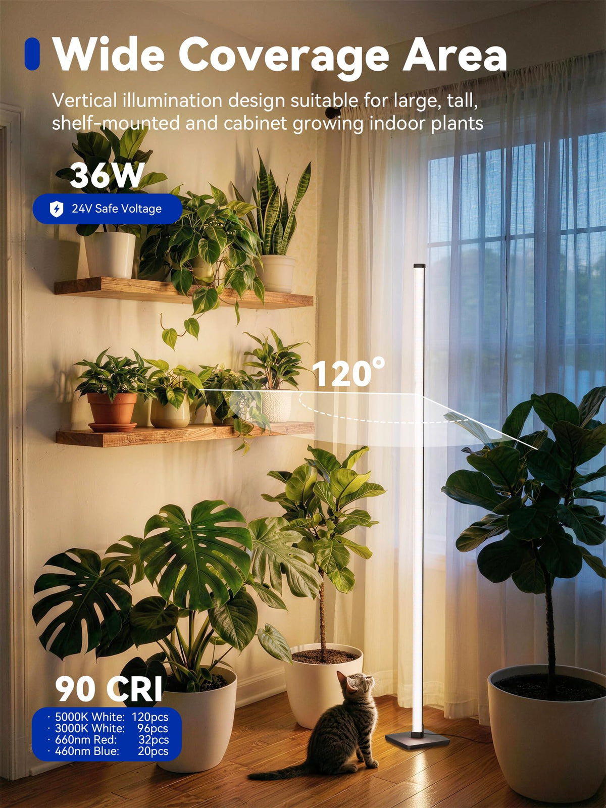 GLOWRIUM grow light aluminum and PC body ensures efficient heat dissipation.