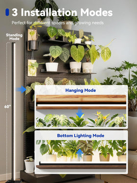 GLOWRIUM grow light low-glare frosted shade reduces distraction during daily use.