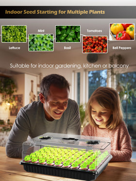 GLOWRIUM clear humidity dome lets you monitor growth without lifting the lid.