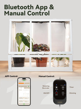 GlowRium plant-assistant with watering reminders for smart plant care