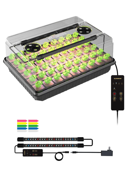 GLOWRIUM seed starter tray with full-spectrum light supports early indoor seedling growth.