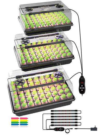 GLOWRIUM seed starter tray with full-spectrum light aids healthy germination.