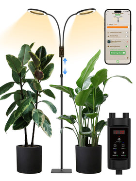 GLOWRIUM smart grow lights for indoor-plants with full-spectrum 48W lighting.