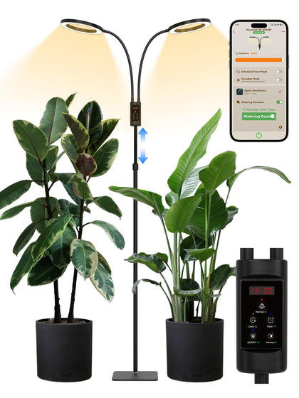 GLOWRIUM smart grow lights for indoor-plants with full-spectrum 48W lighting.