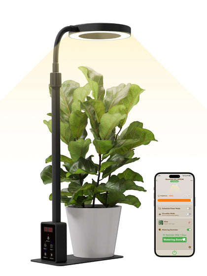 Glowrium smart grow light with full spectrum LEDs ideal for seed starting and healthy seedlings