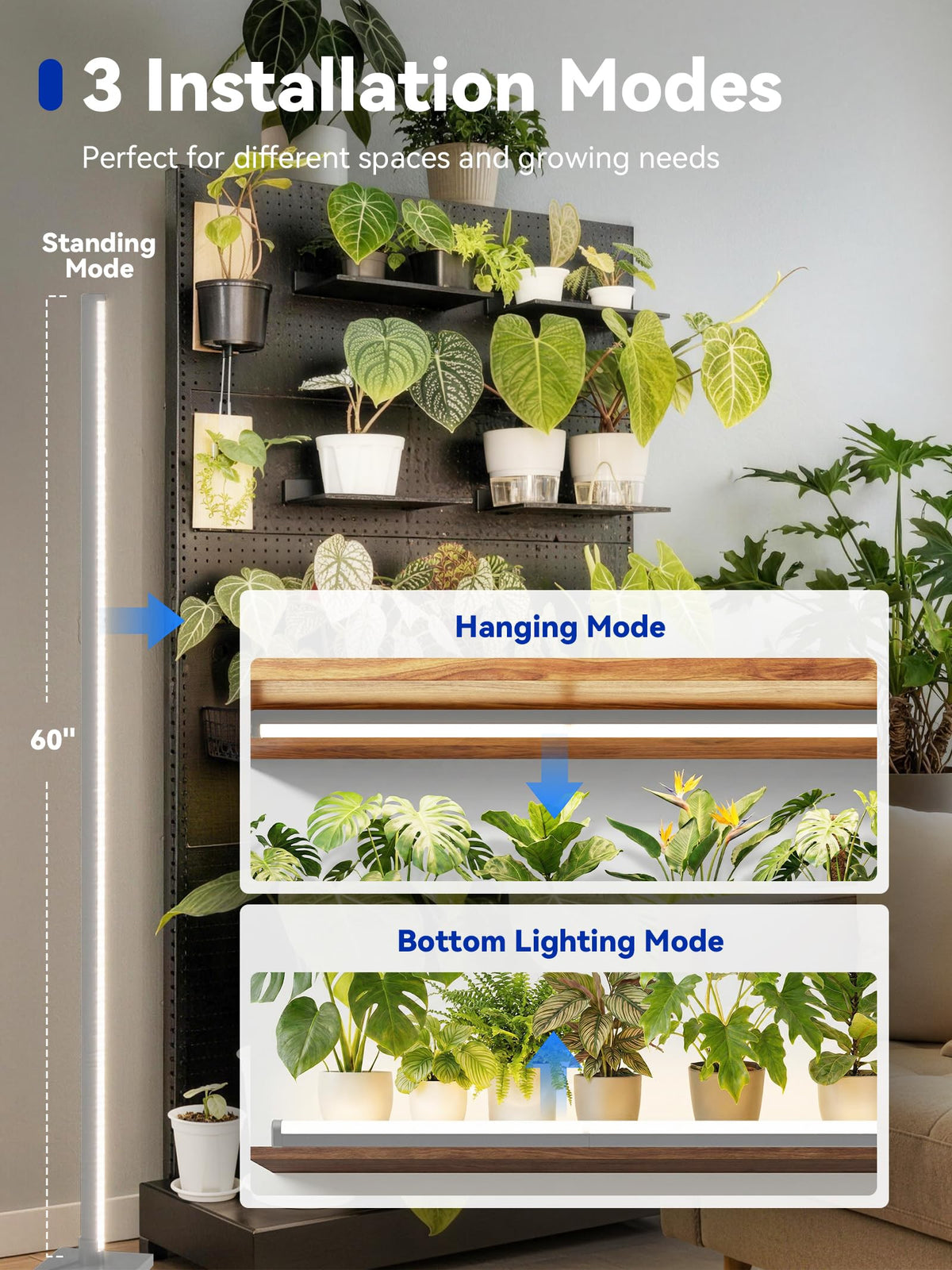 GLOWRIUM stand-mount or hanging setup offers flexible placement.