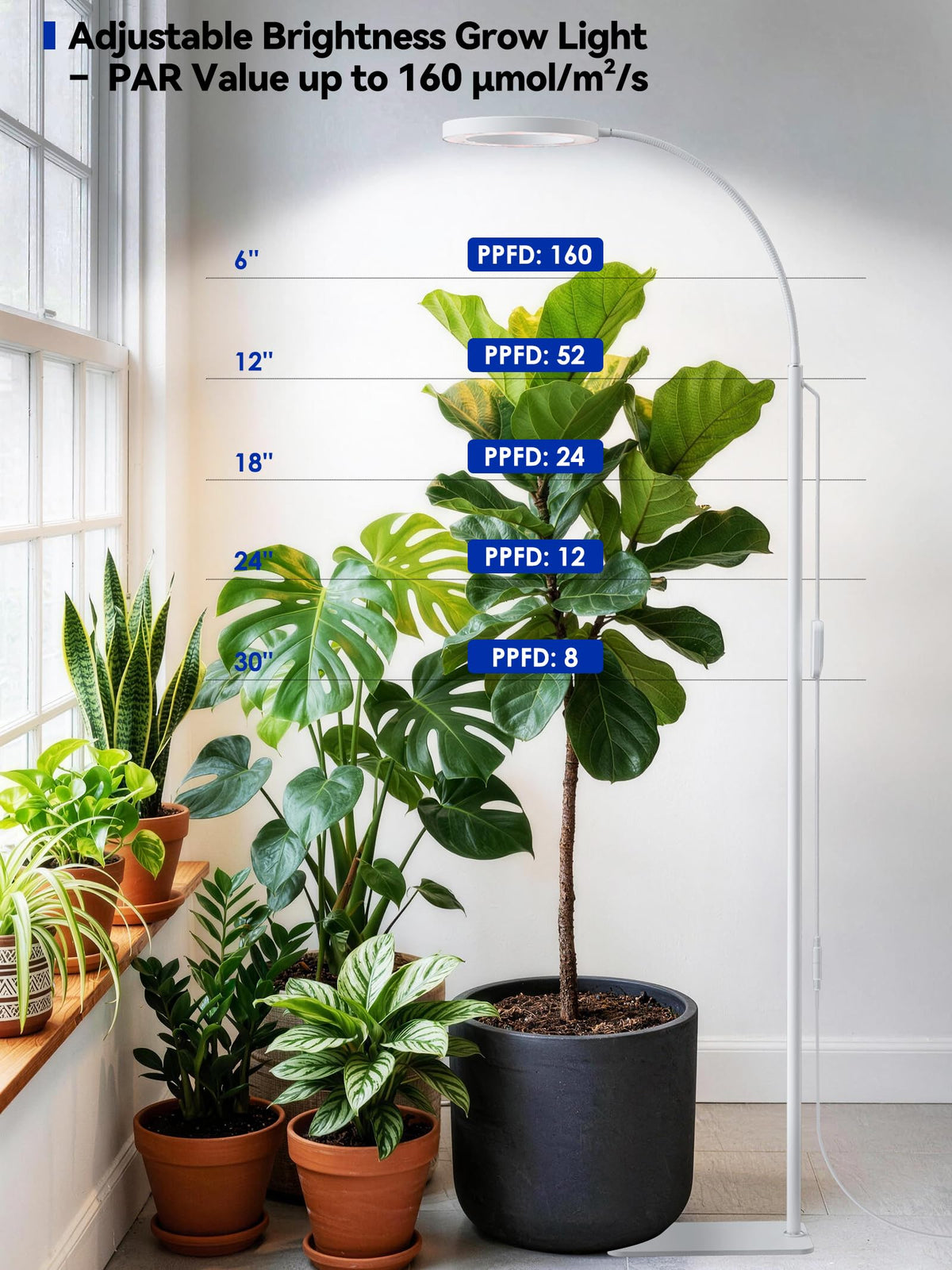 GLOWRIUM timer and dimming enable hands-free, customizable lighting.