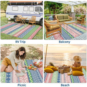 GlowSol 8x10 rug's dark color helps hide dirt.