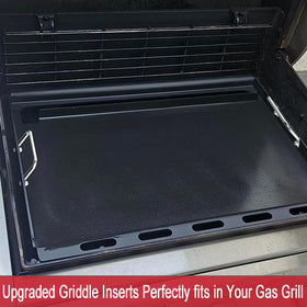 GLOWYE large griddle with dual handles demonstrates full-griddle conversion versatility