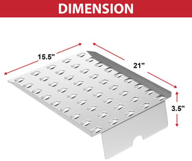 GLOWYE heat baffle for Woodwind WIFI 24 guides grease toward the drain for cleaner cooks.