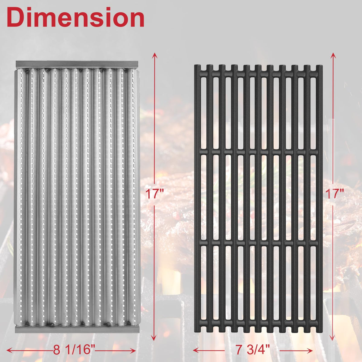 GLOWYE emitter plates for Charbroil TRU-Infrared 463346017 resistant to rust