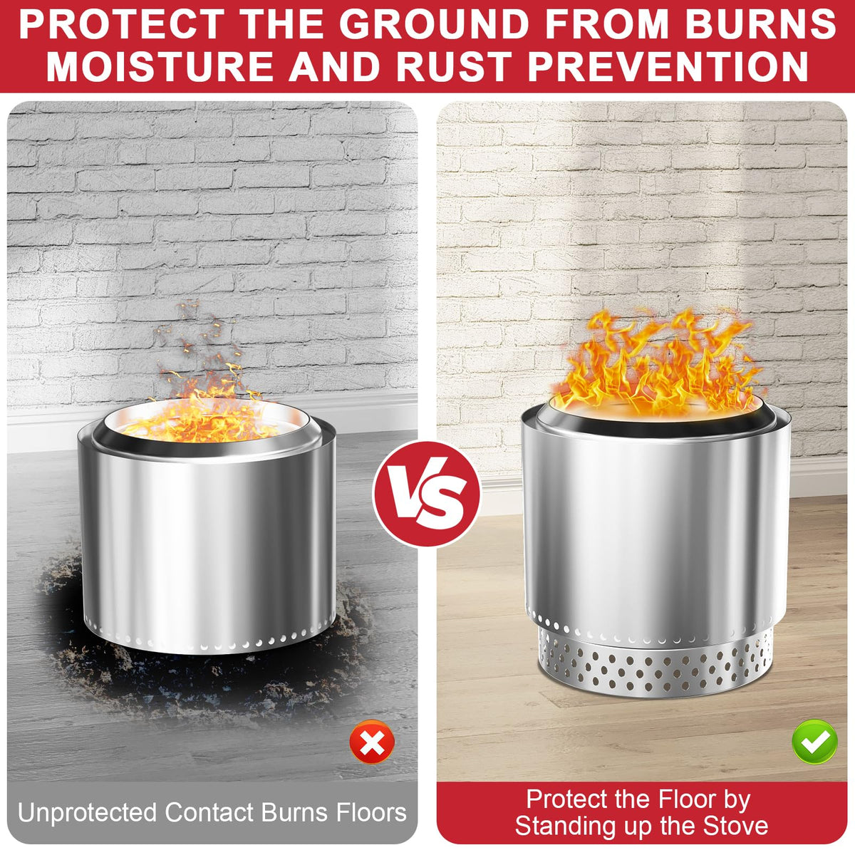 GLOWYE firepit stand with stable design for wobble-free evenings.