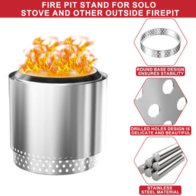 GLOWYE stand improves ventilation, directing heat upward for even burning.