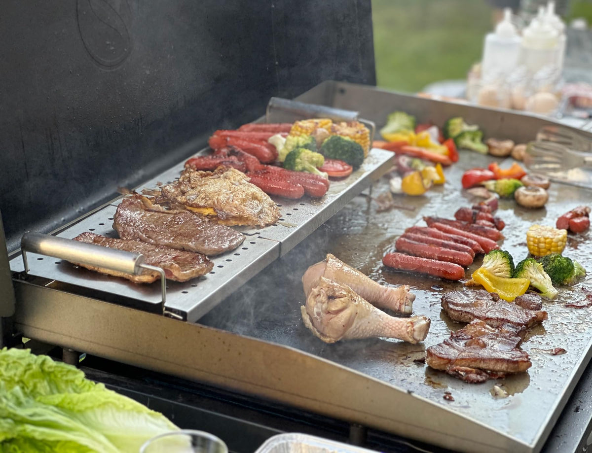 GLOWYE griddle warming rack universal fit expands compatibility with Weber and other flat tops