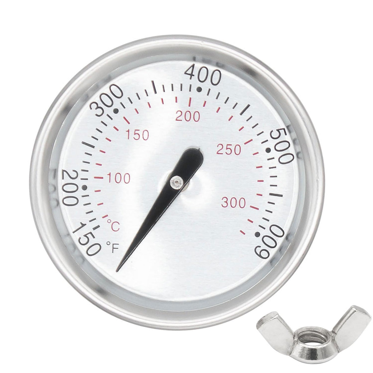 GLOWYE grill thermometer dial panel provides quick, accurate readings for consistent grilling.