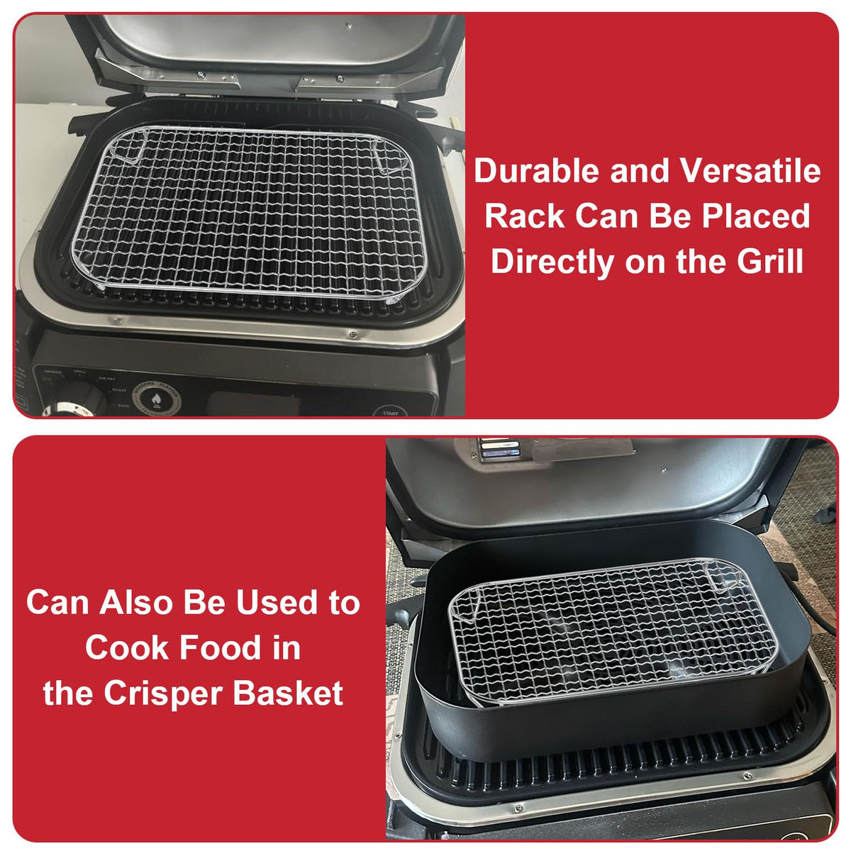 GLOWYE griddle pan and crisper basket usage expands recipe options
