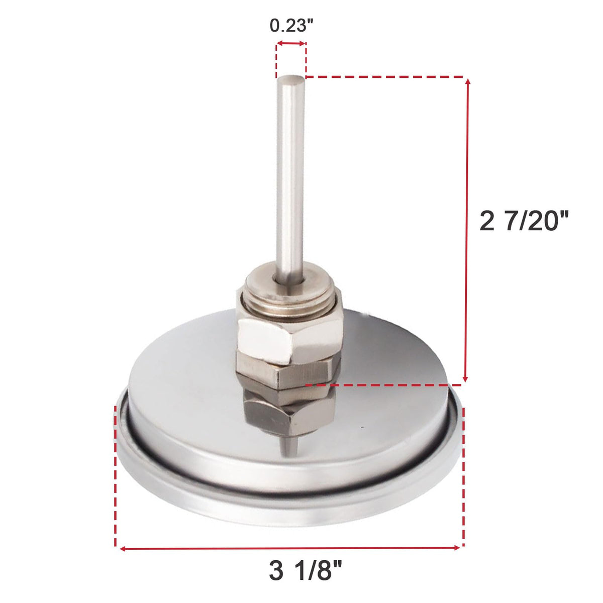 GLOWYE two-pack thermometer with wing nuts for fast installation