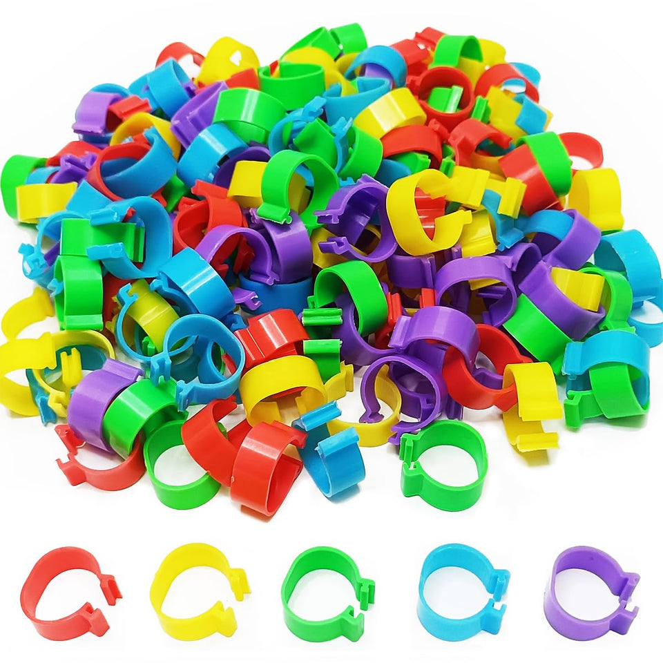 Gmeily 200Pcs 16mm chicken leg bands pack for simple flock labeling.