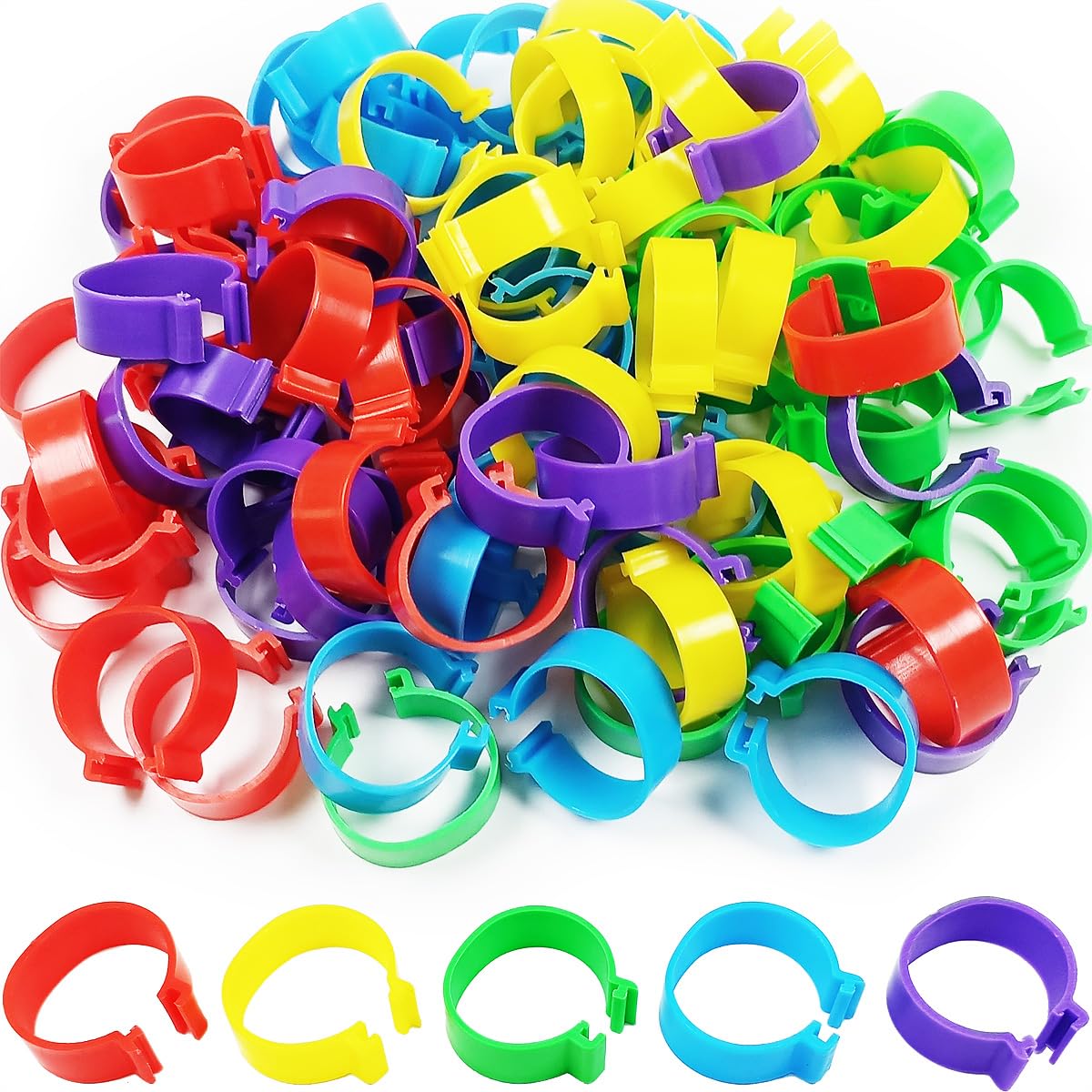 Gmeily 25mm extra large turkey leg bands closeup for easy flock labeling.