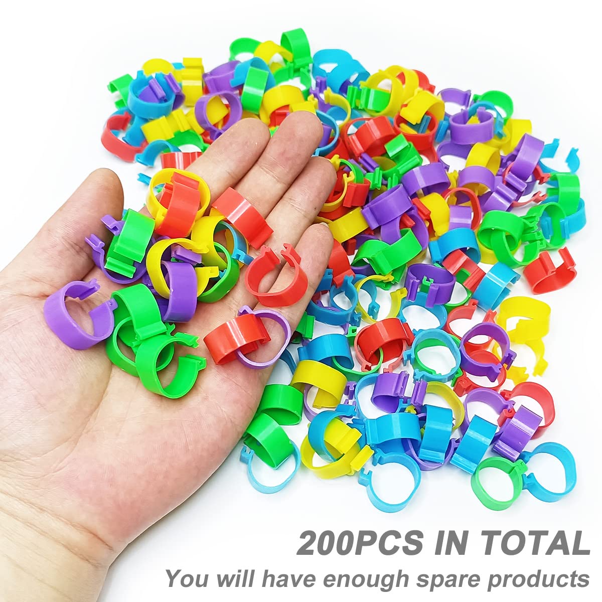 Gmeily durable plastic leg bands for reusable poultry tagging.