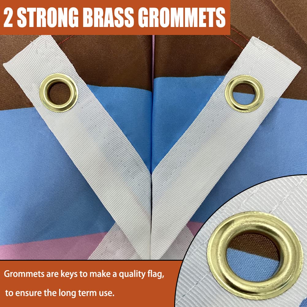 Gmeitoey progress flag reinforced edging for long-lasting outdoor use