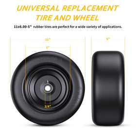 Gnapmak Mooking flat-free tire illustration demonstrating puncture-free maintenance.