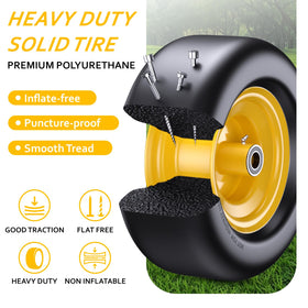 Gnapmak MOOKING grass-friendly tire minimizes turf wear and tear.