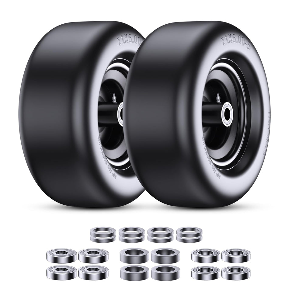 Gnapmak Mooking lawn mower front tire assembly, 2-pack, compatible with universal fit and reliable front support.