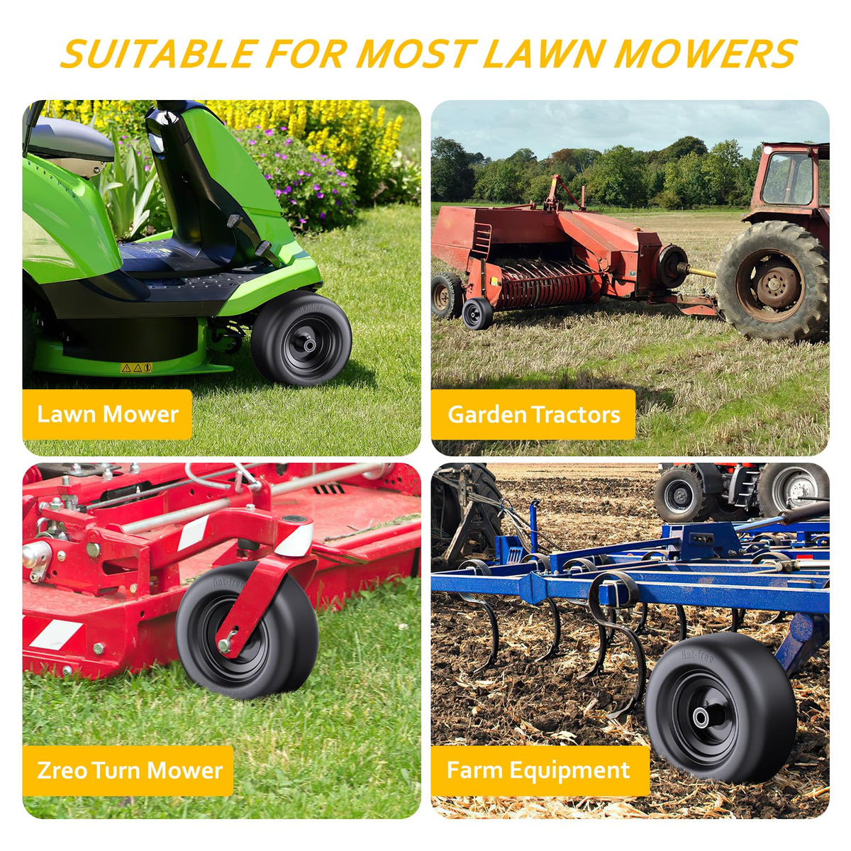 Gnapmak Mooking mower in use on turf, gentle on grass.