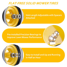 Gnapmak MOOKING puncture-proof tire protects your lawn during mowing.