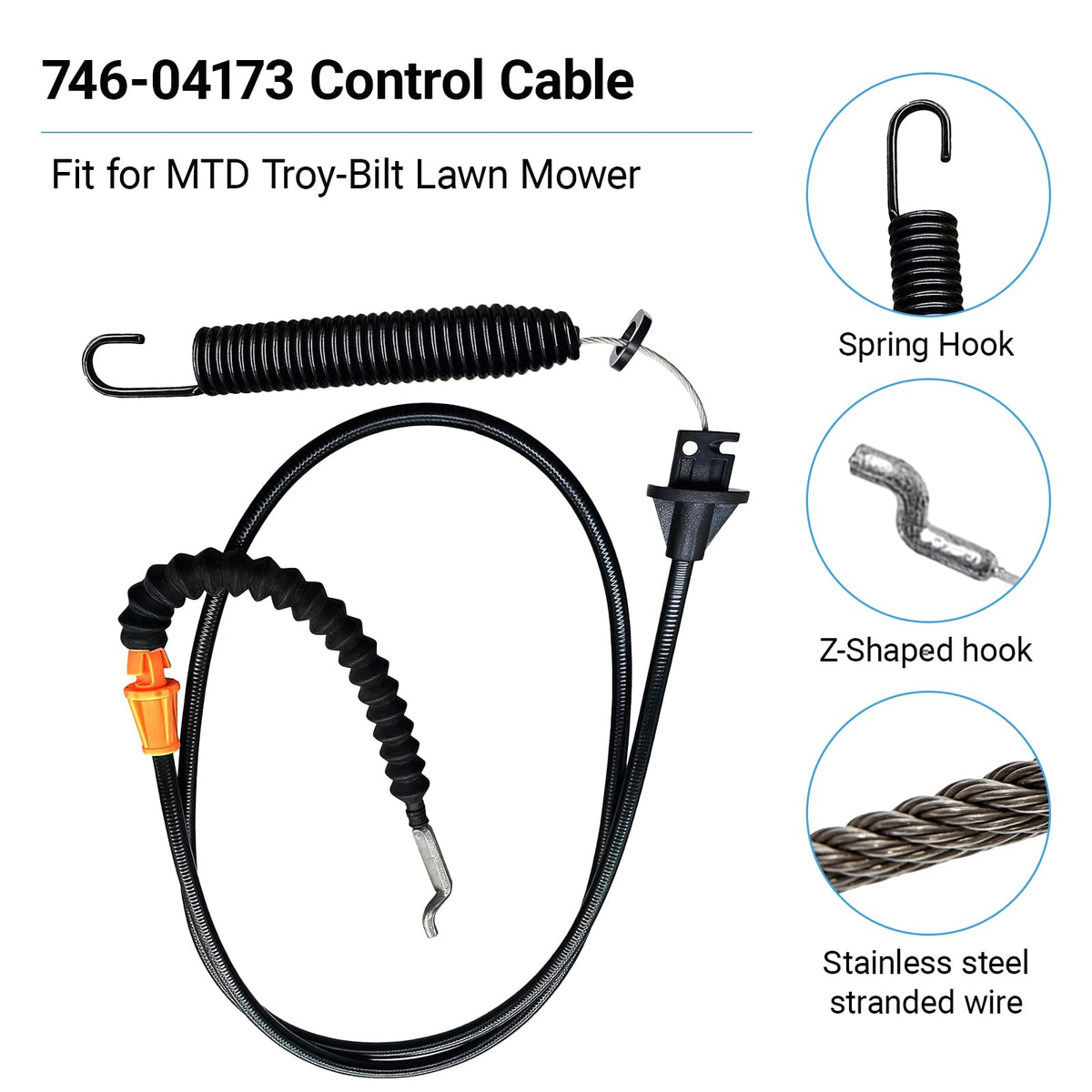 GnDaYoug replacement cable fits MTD and Craftsman models for quick installation.