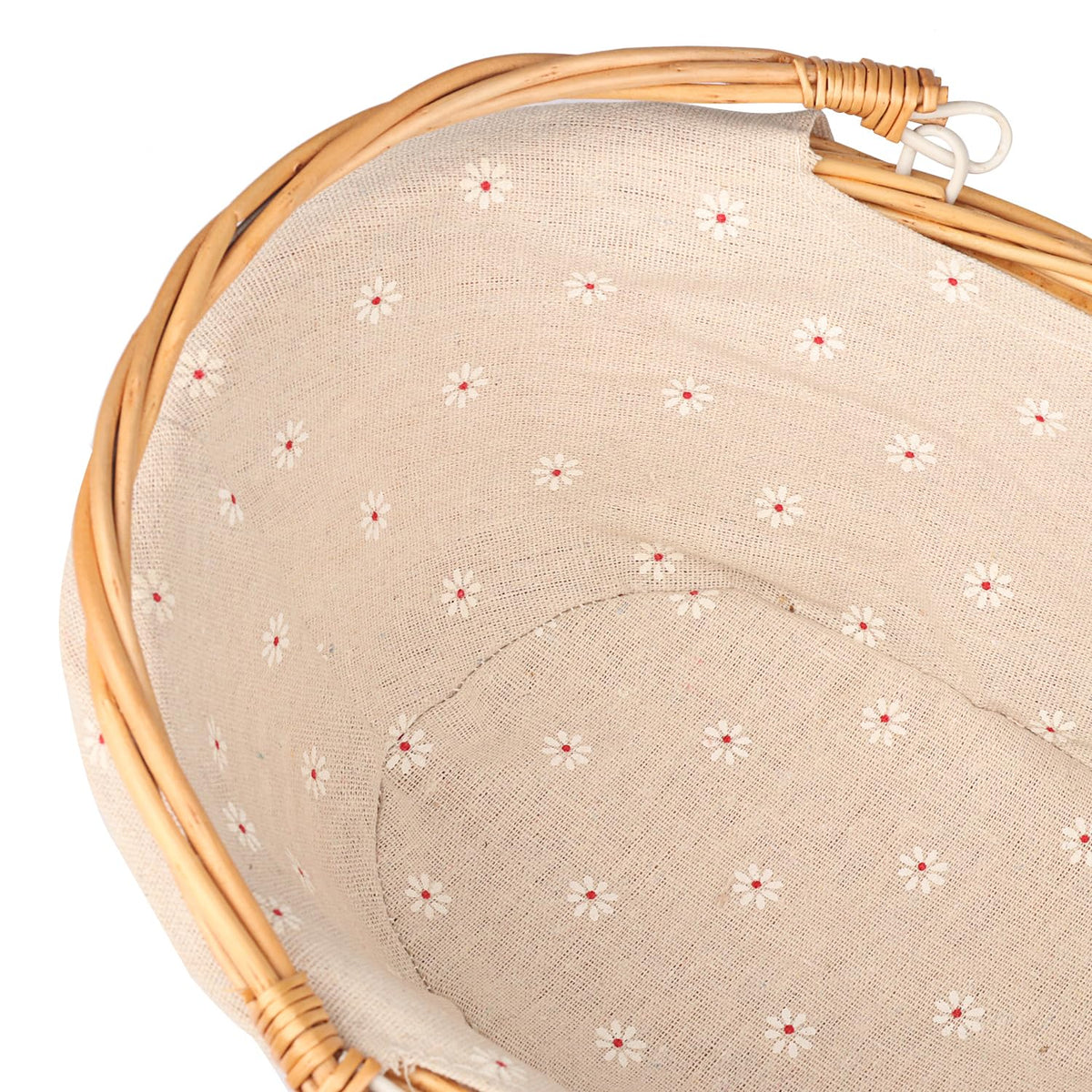 Oval willow weave adds rustic charm and durability