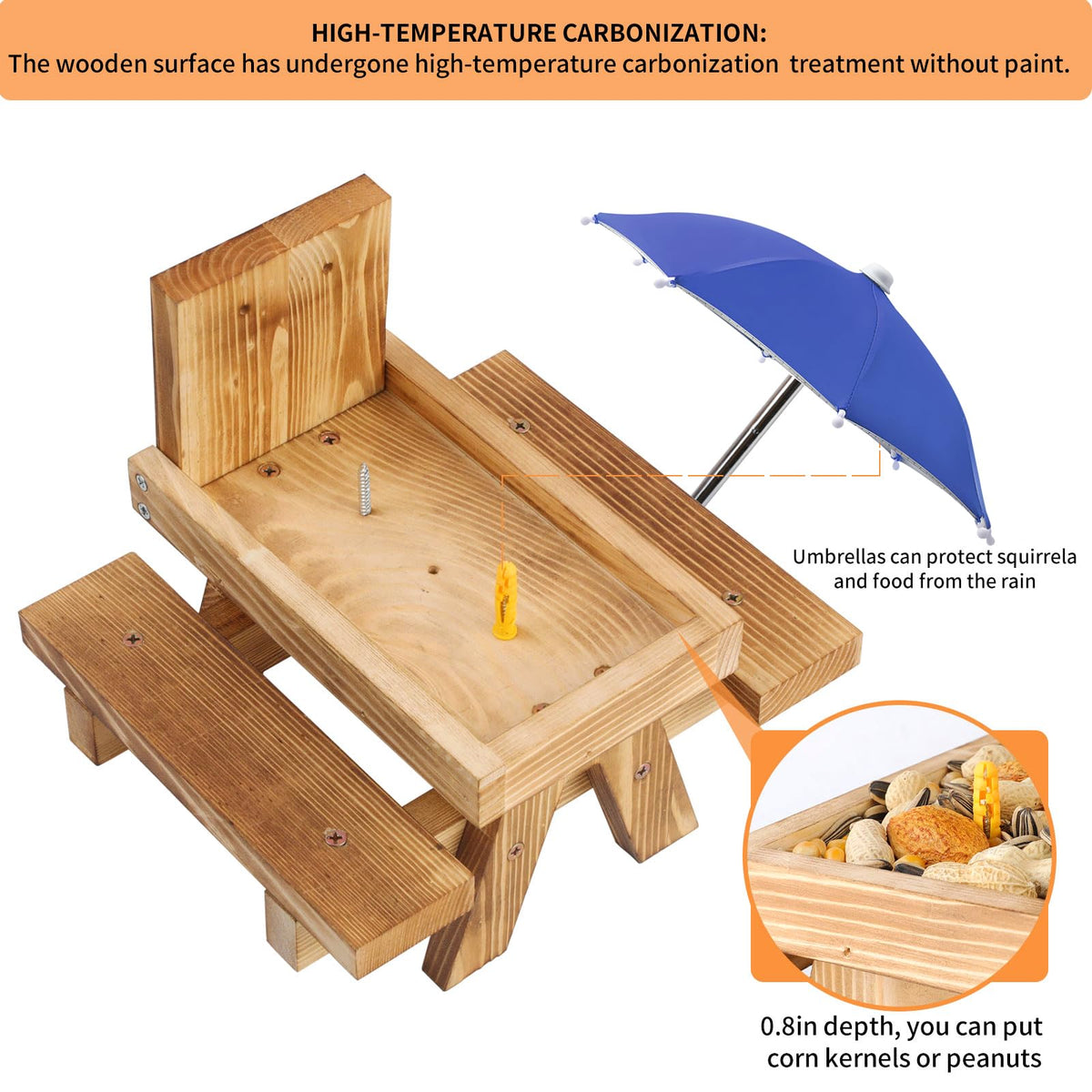 Gnodry Squirrel Feeder makes a charming gift for animal lovers outdoors.