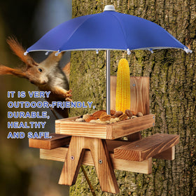 Gnodry Corn cob and peanuts feeder highlights easy snack options for squirrels.