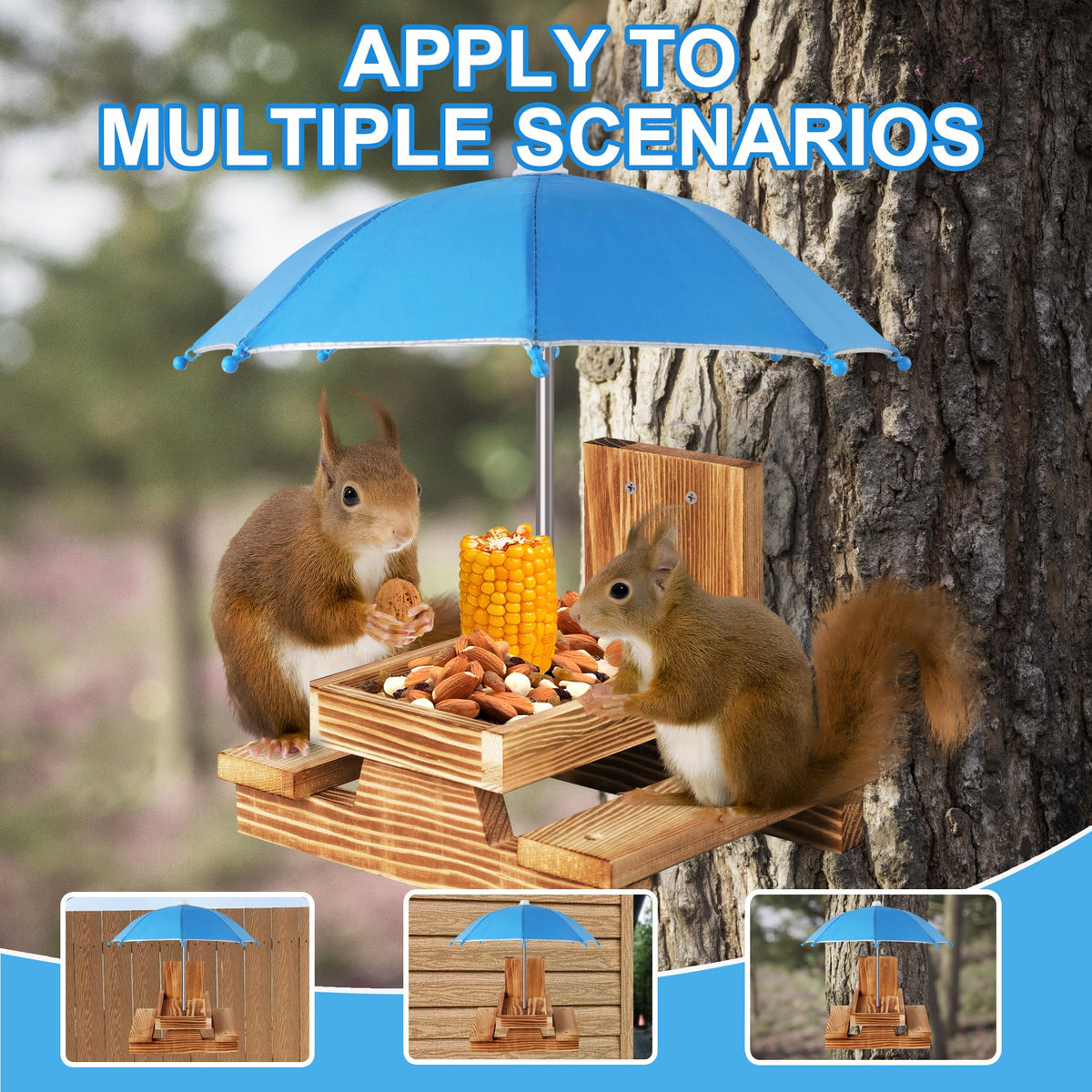 Gnodry feeder reinforced backboard supports weatherproof outdoor use