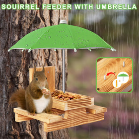 Gnodry large-capacity feeder holds peanuts and corn for visiting wildlife.