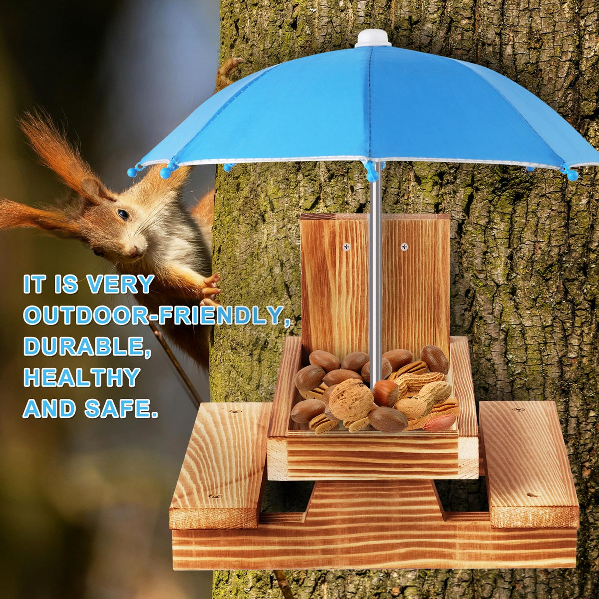 Large-capacity design holds peanuts and corn for wildlife