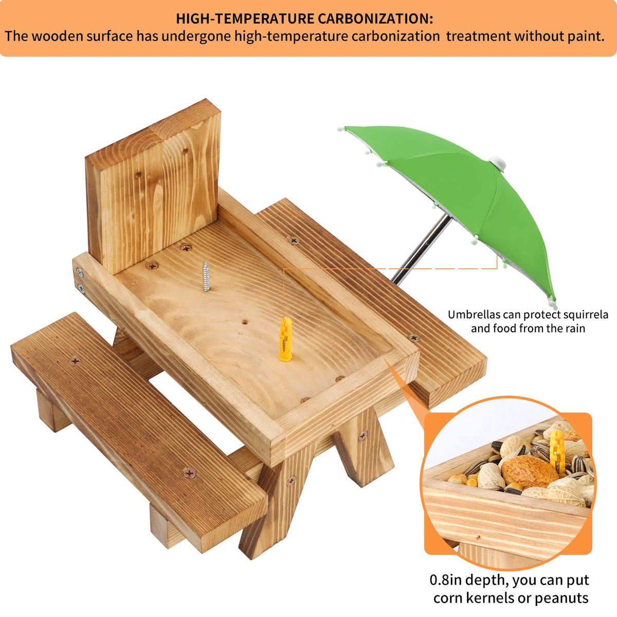 Gnodry Squirrel Feeder set up in a garden environment for nature watching
