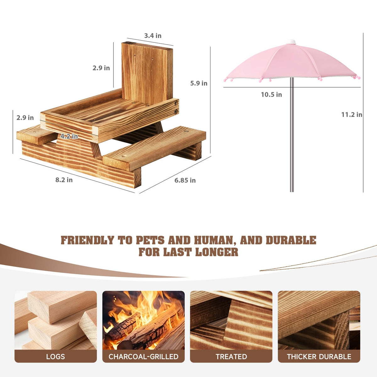 Gnodry Squirrel Feeder sturdy frame and backboard for outdoor durability