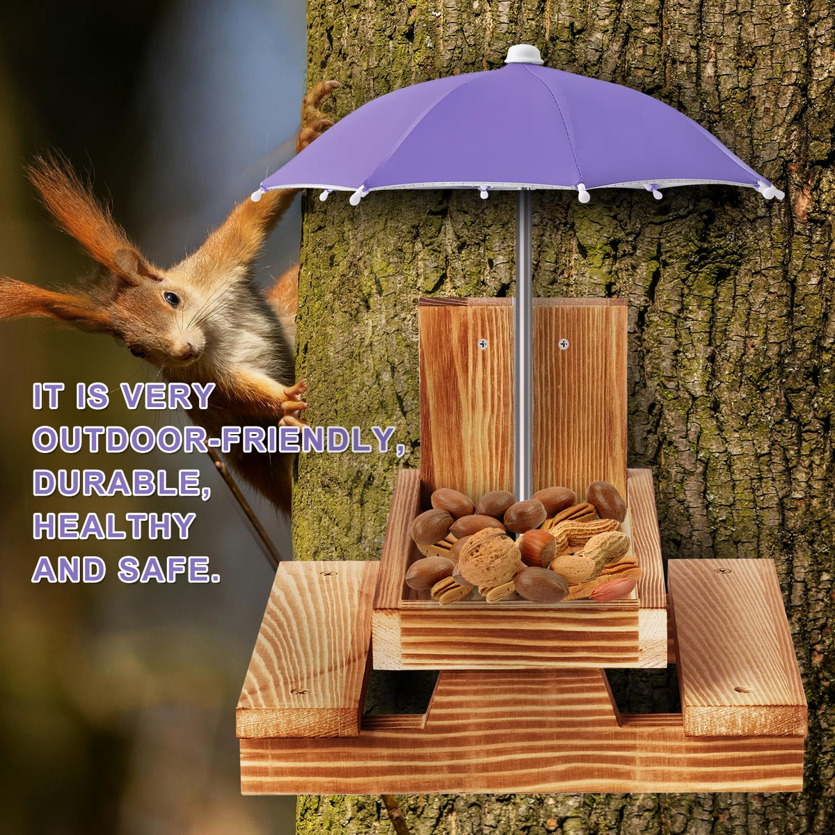 Gnodry design offers two positions for corn cob or umbrella setup.