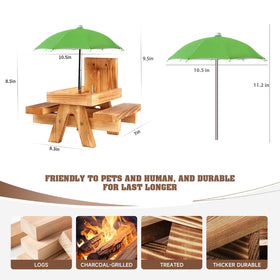 Gnodry Squirrel Feeder with wooden chair back supports durability outdoors