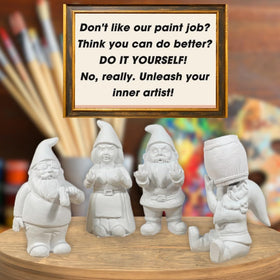 Gnometastic Gnude Mini Gnome made of polyresin, weather resistant for outdoors.