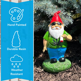 Gnometastic hand-painted gnome with detailed accents.